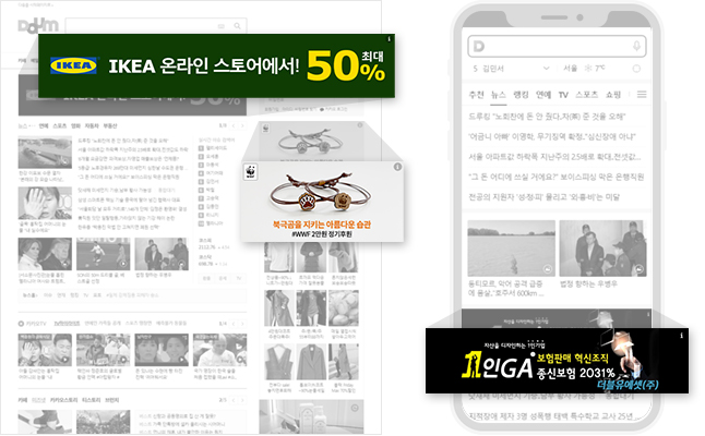 다음카카오 네트워크배너광고 이미지